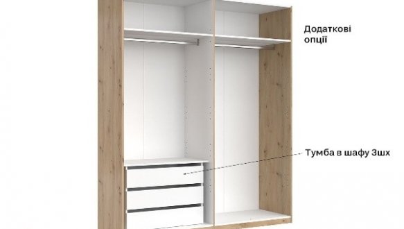 Шафа 4дв з дзеркалом Міромарк Тедді 4 дверний дуб артизан 180 см 5