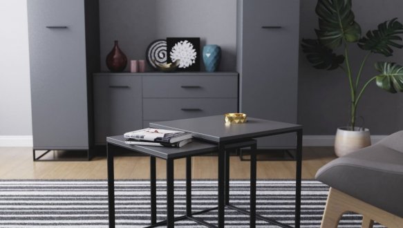 Журнальний стіл лофт (набір 2 в 1) Art in Head Ascet / Аскет 2