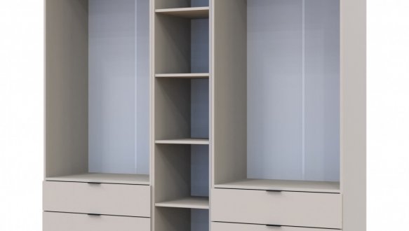 Шкаф Дорос Гелар кашемир с Этажеркой 4 дверный 193,2 см 2