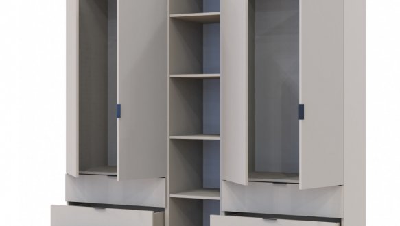 Шкаф Дорос Гелар кашемир с Этажеркой 4 дверный 193,2 см 3