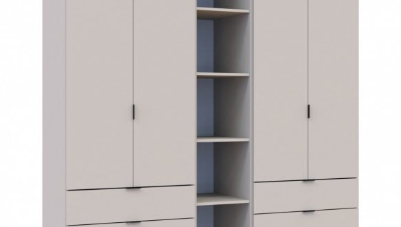 Шкаф Дорос Гелар кашемир с Этажеркой 4 дверный 193,2 см 5