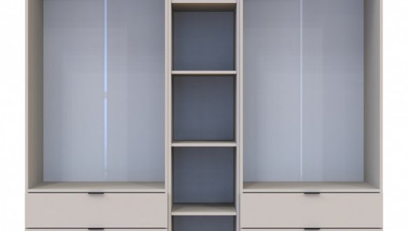 Шкаф Дорос Гелар кашемир с Этажеркой 4 дверный 193,2 см 0