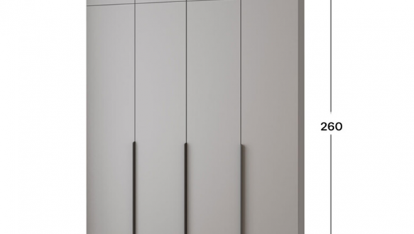 Шкаф Mebelstar Оскар четырехдверный с антресолью Серая мышка 160 см 0