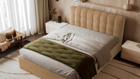 Кровать мягкая Виорина деко Tiramisu / Тирамису без подьемного механизма 2