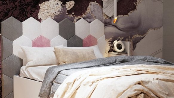 Кровать Холидей с мягкой панелью соты 0