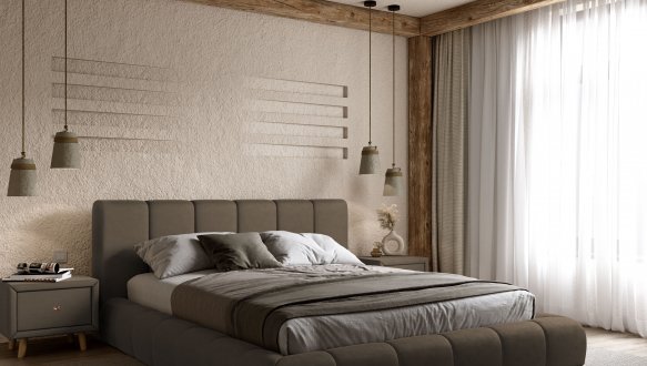 Ліжко м'яке двоспальне Віоріна Деко Подіум