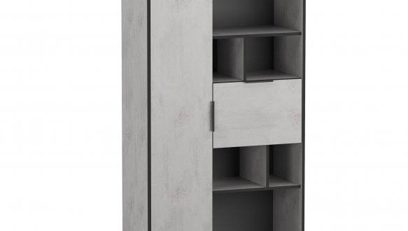 Стелаж комбі бетон тефра F-0006 Форте