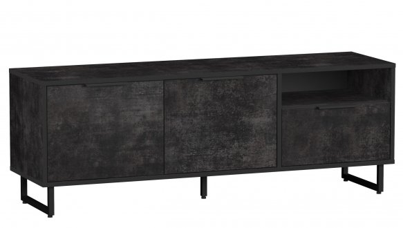 Тумба под ТВ Forte/Форте RTV140 Темный бетон Moreli Ширина 140 см
