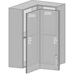 Тумба верхняя В-55 витр. Торонто