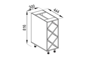 Тумба нижня Н 30 під пляшки Софі