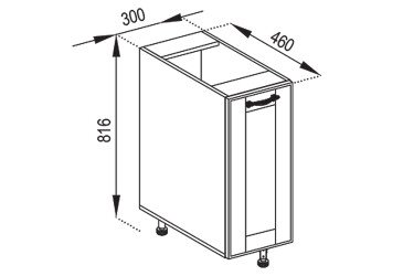 Тумба нижняя Н 30 карго Доминика