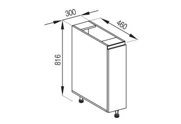 Тумба нижняя Н 30 карго Милана