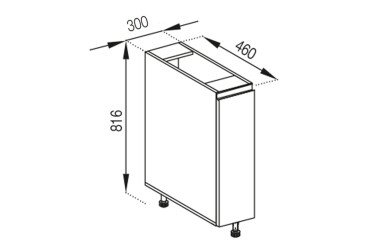 Тумба нижняя Н 30 карго Тина