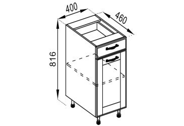 Тумба нижня Н 40 ДШ LUX Домініка