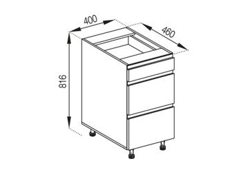 Тумба нижняя Н 40Ш LUX Милана