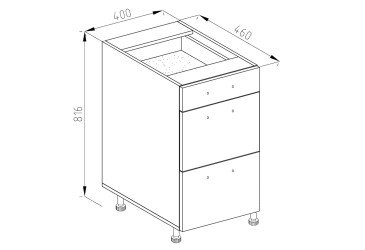 Тумба нижняя Н 40Ш LUX Софи