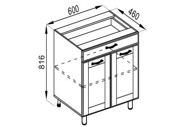 Тумба нижня Н 60 ДШ Домініка