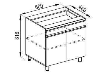 Тумба нижняя Н 60 ДШ Софи