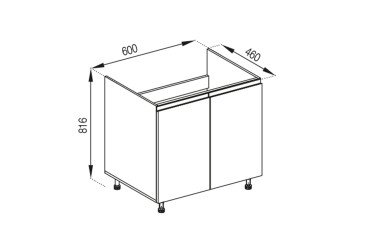 Тумба нижняя Н 60М Тина