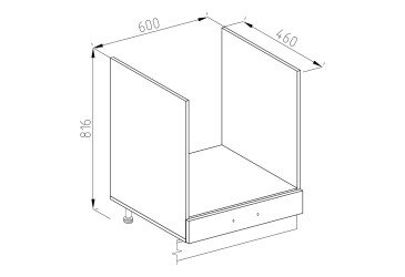 Тумба нижняя Н 60Пл LUX Милана