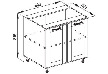 Тумба нижняя Н 80 Доминика
