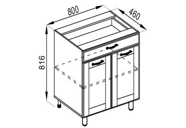 Тумба нижня Н 80 ДШ Домініка