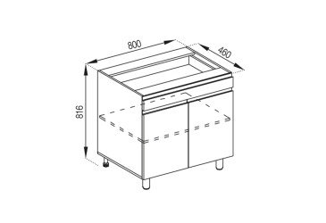 Тумба нижня Н 80 ДШ LUX Мілана