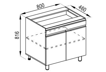 Тумба нижня Н 80 ДШ Софі
