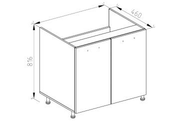 Тумба нижняя Н 80М Софи