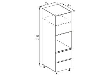 Пенал П 60 ДШ LUX Мілана