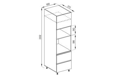Пенал П 60 ДШ п/микромин. (h-920) Тина