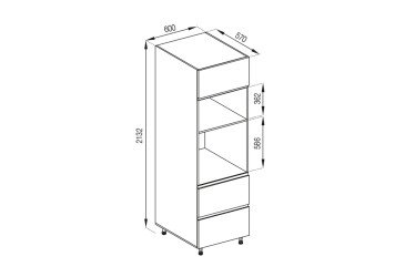 Пенал П 60 ДШ п/мікрохв. Тіна