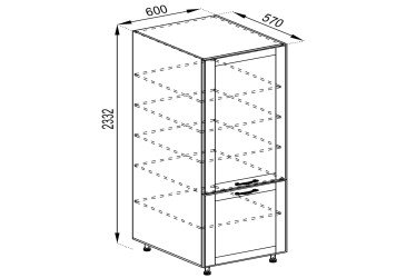 Пенал П 60 (h-920) Доминика