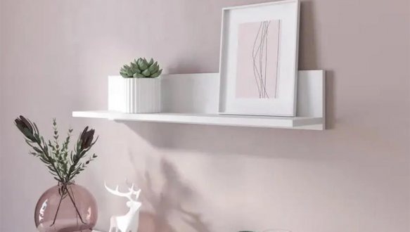 Полка настенная белая SТ0022