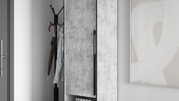 Шкаф Морели R-0002 Рамо 1 дверный бетон 52 см