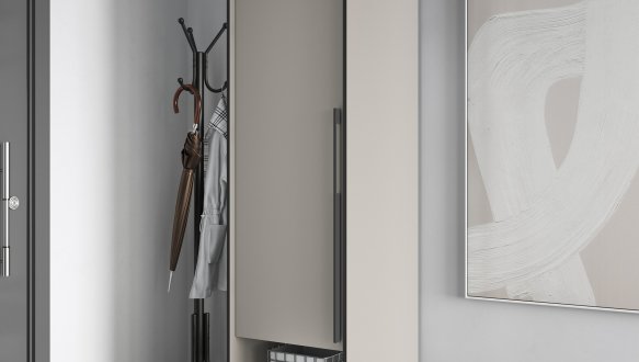 Шкаф Морели R-0002 Рамо 1 дверный кашемир 52 см