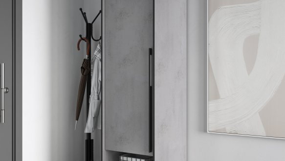 Шафа Морелі R-0002 Рамо 1 дверна бетон тефра 52 см