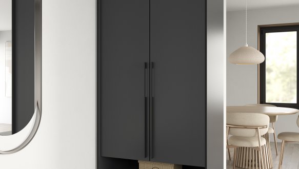 Шафа Морелі R-0003 Рамо 2 дверна антрацит 100 см