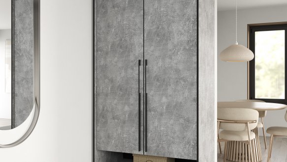 Шафа Морелі R-0003 Рамо 2 дверна бетон 100 см