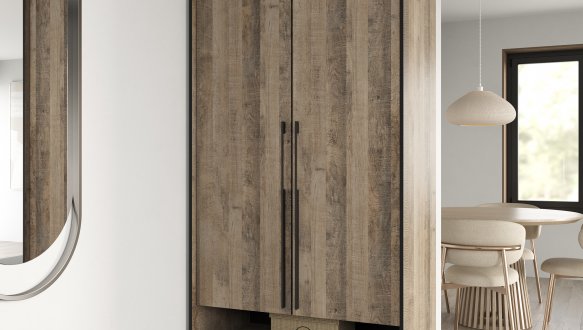 Шафа Морелі R-0003 Рамо 2 дверна дуб гранж пісочний 100 см