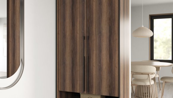 Шкаф Морели R-0003 Рамо 2 дверный дуб кверкус 100 см