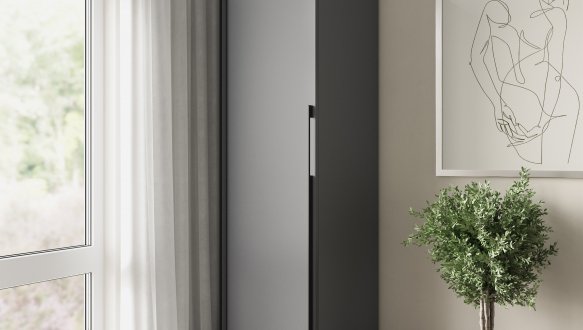 Пенал с полками антрацит R-0011 Рамо