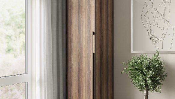 Пенал с полками дуб кверкус R-0011 Рамо