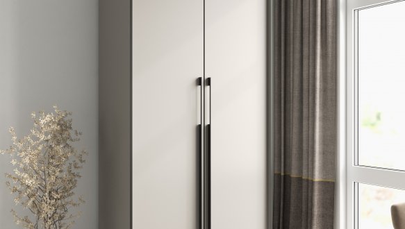 Шкаф Морели R-0014 Рамо 2 дверный кашемир со штангой 100 см