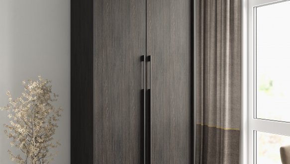 Шкаф Морели R-0014 Рамо 2 дверный венге со штаногой 100 см