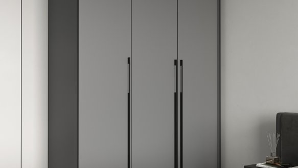 Шкаф Морели R-0015 Рамо 3 дверный антрацит с полками 150 см