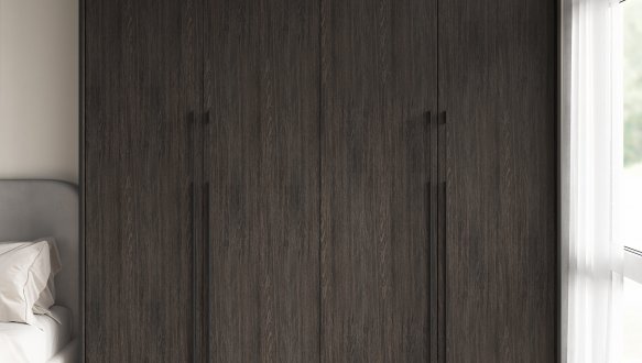 Шкаф Морели R-0020 Рамо 4 дверная венге со штангой и полками 197см