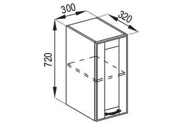 Тумба верхняя В 30 Доминика