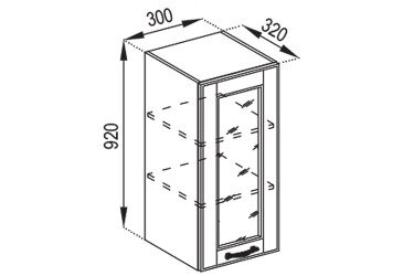 Тумба верхня В 30 Ск (h-920) Домініка