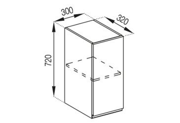 Тумба верхняя В 30 Тина